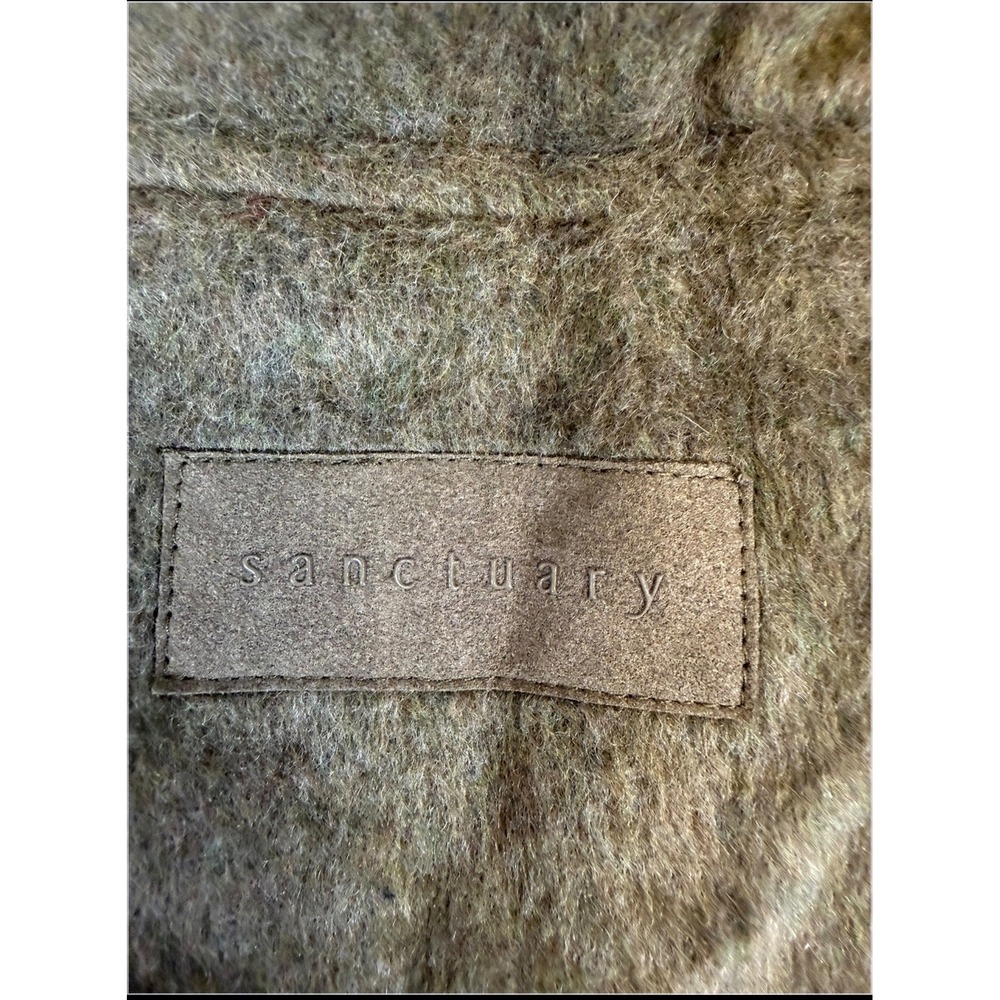 Sanctuary Womens Olive Green Faux Shearling Lined Zip Up Vest Small - Picture 9 of 10